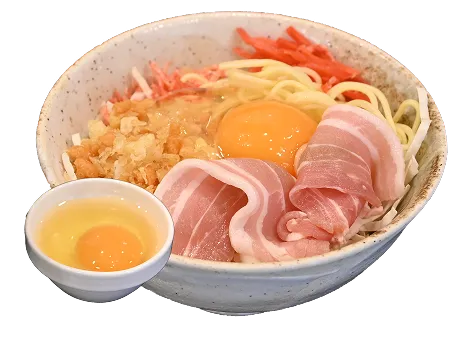 豚そばたまご天